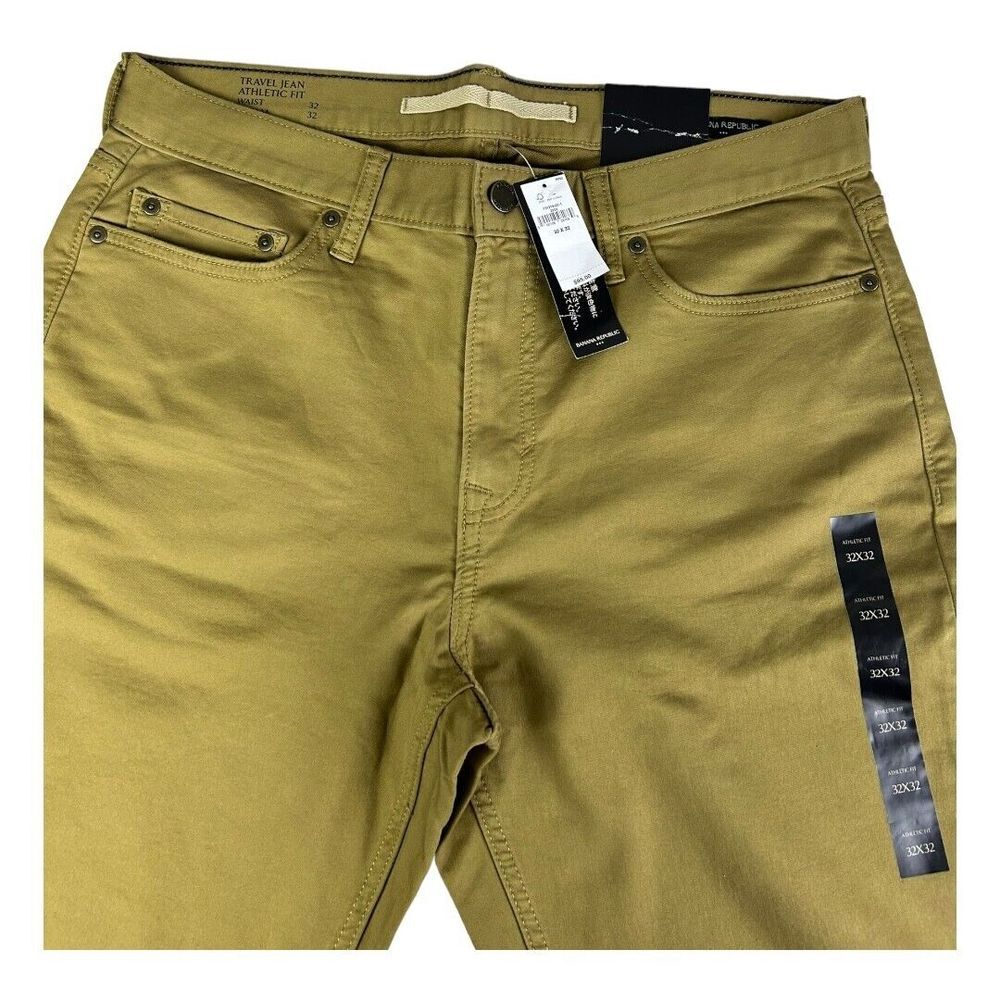NWT Banana Republic Brown Athletic Fit Travel Casual Jeans Men's Size 32 x 32 - Picture 7 of 8